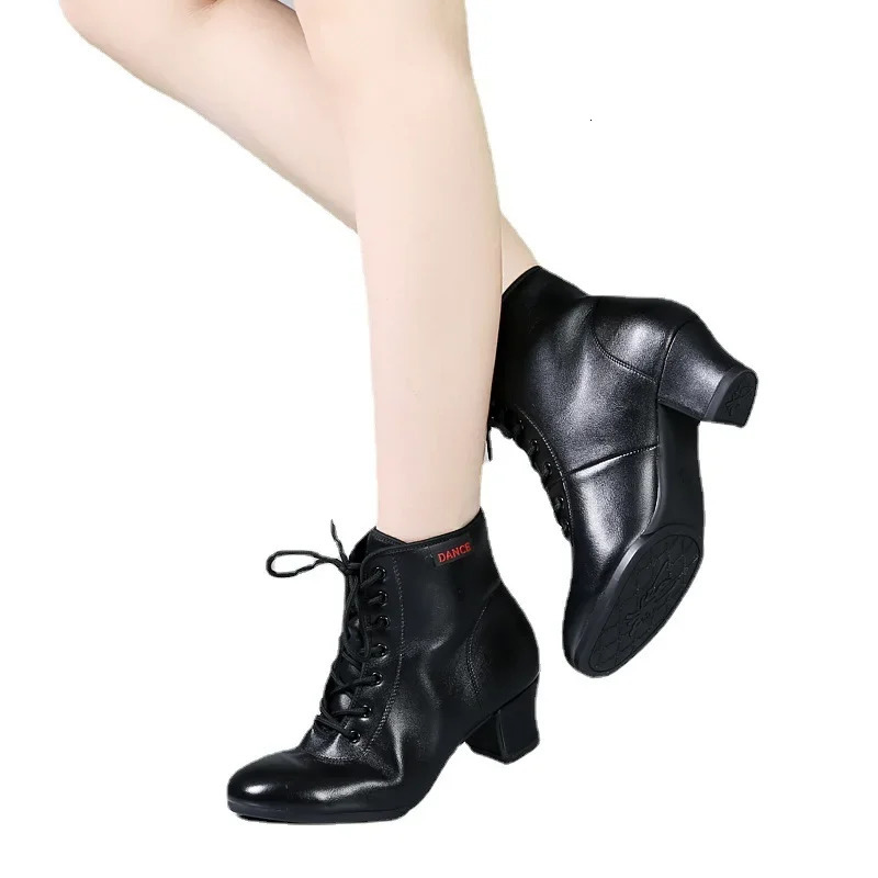 Cowboy dance boots womens jazz dance shoes high-quality soft high heels womens ballroom modern shoes womens dance shoes 3/5CM 241126