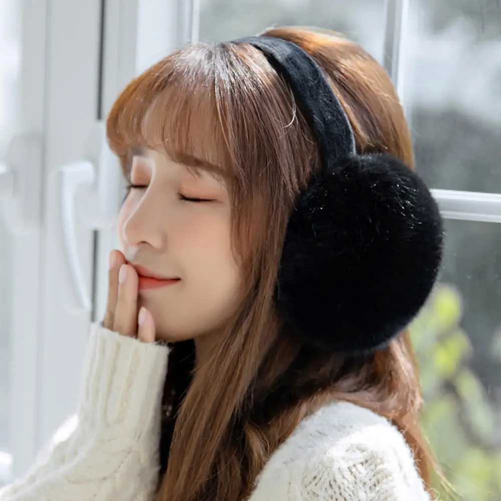 Soft Plush Ear Warmer Winter Warm Ear Muffs for Women Men Fashion Solid Color Earfl Outdoor Cold Protection EarMuffs Ear CoverXJ241126