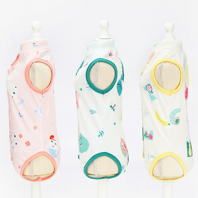 In stock thin breathable polyester cat sterilization suit anti-licking cat cloth pet surgery cat recovery suit