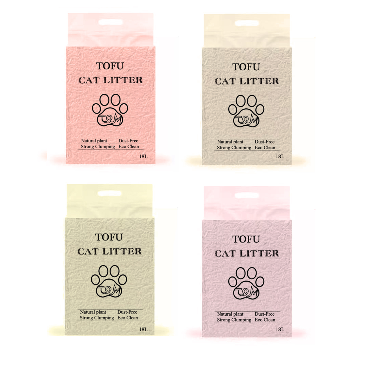 Strong Clumping Tofu Cat Litter factory Dust Free 18L Pet Cat Litter