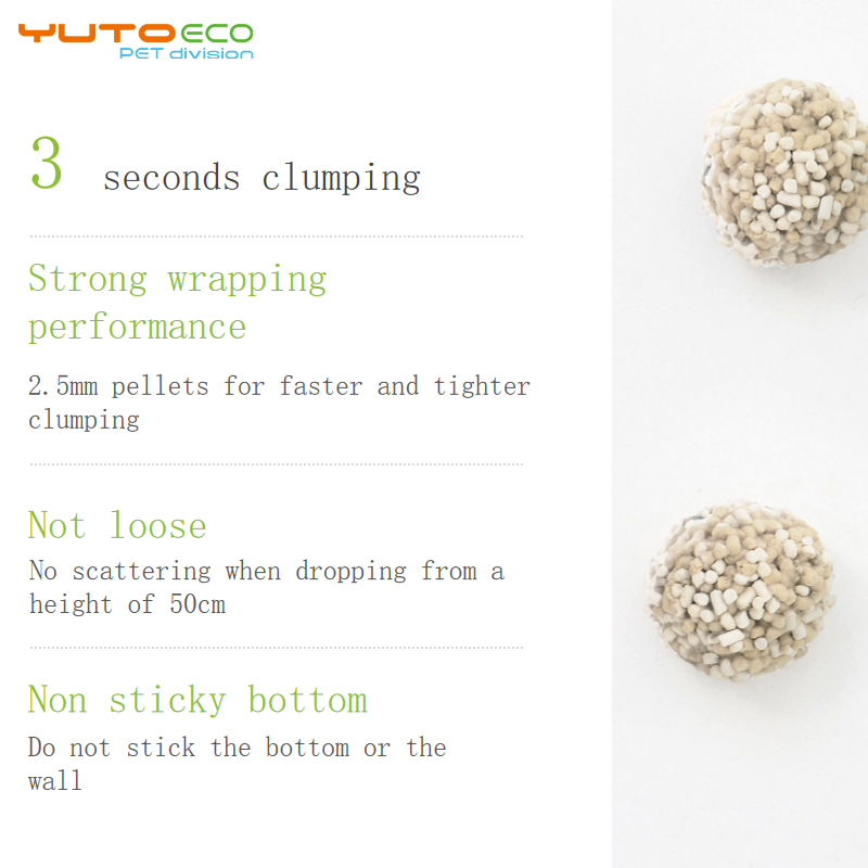 2024 Wholesale High-End 2.5mm Strong Clumping Flushable Cat Litter Natural Plants Based Deodorizing Cat Litter for Pets