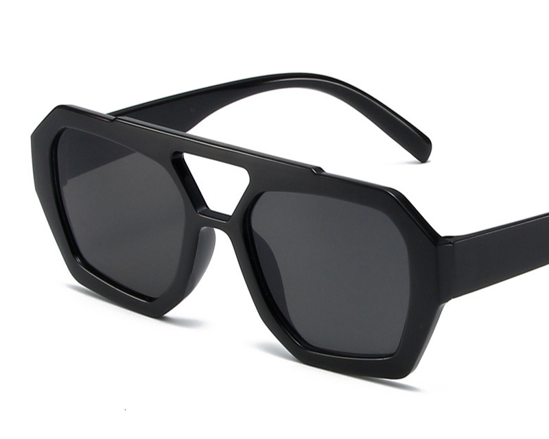 Men's and women's trends leopard print sunglasses Square fashion all-in-one sunglasses Daily commute minimalist glasses