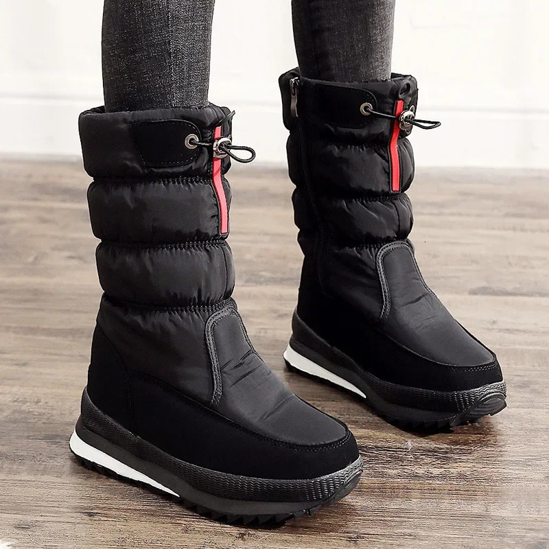 Womens Faux Fur Ankle Boots Chunky Platform Waterproof Snow Boots Women Silver Thick Plush Warm Winter Boots Shoes Woman 241126