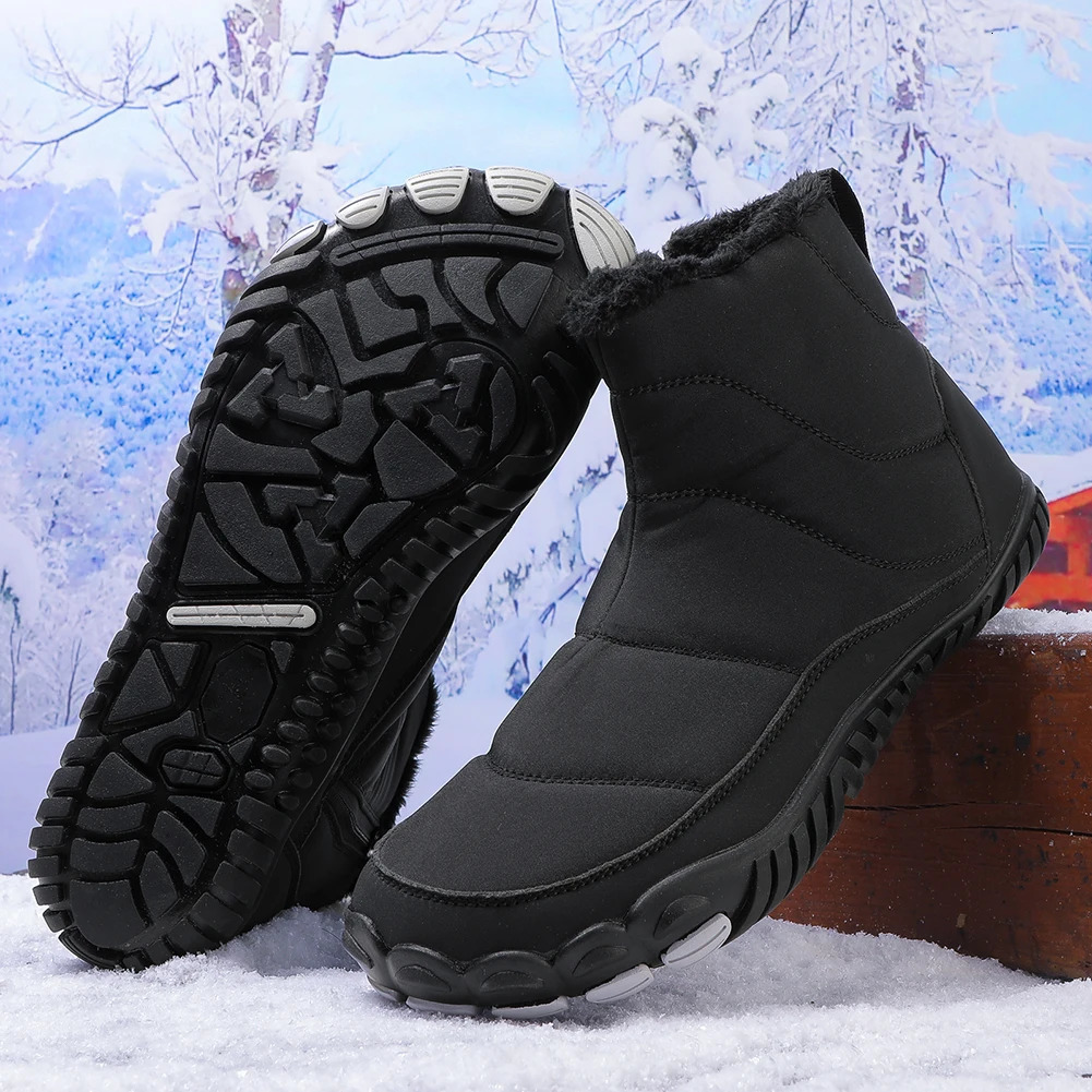 Mens winter boots womens snowshoes outdoor non slip warm fur casual sports shoes plus ankle boots hiking shoes 241126