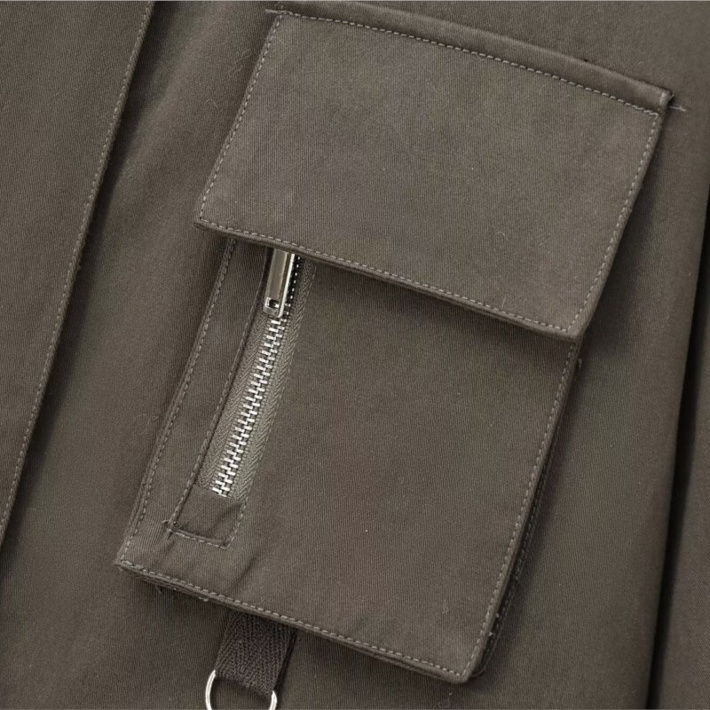 TRAF Womens Autumn Waxed Leather Jacket Decoration Zipper Placket Long Sleeved Casual Lace Up Outdoor Streetwear Overcoat