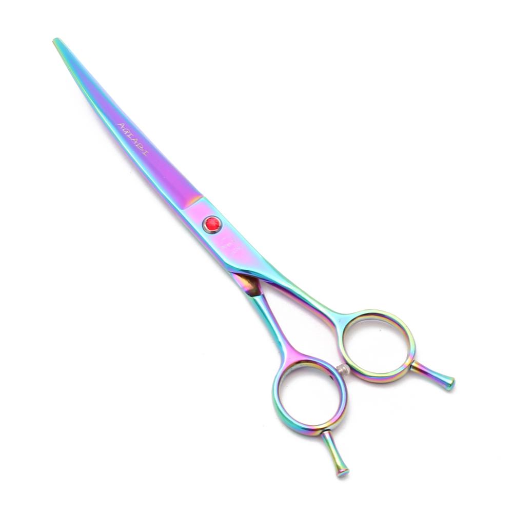Dog Scissors 8" AQIABI Japanese Stainless Up Curved Shears Pet Scissors A4003