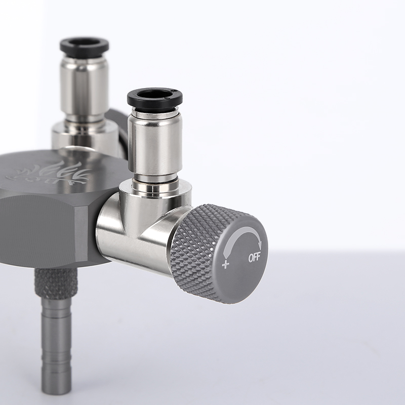 Aquarium CO2 Valve Splitter Regulator Distributor Splitter-Two Needle Fine Regulate Valve CO2 Regulator with 2 Way Outlets