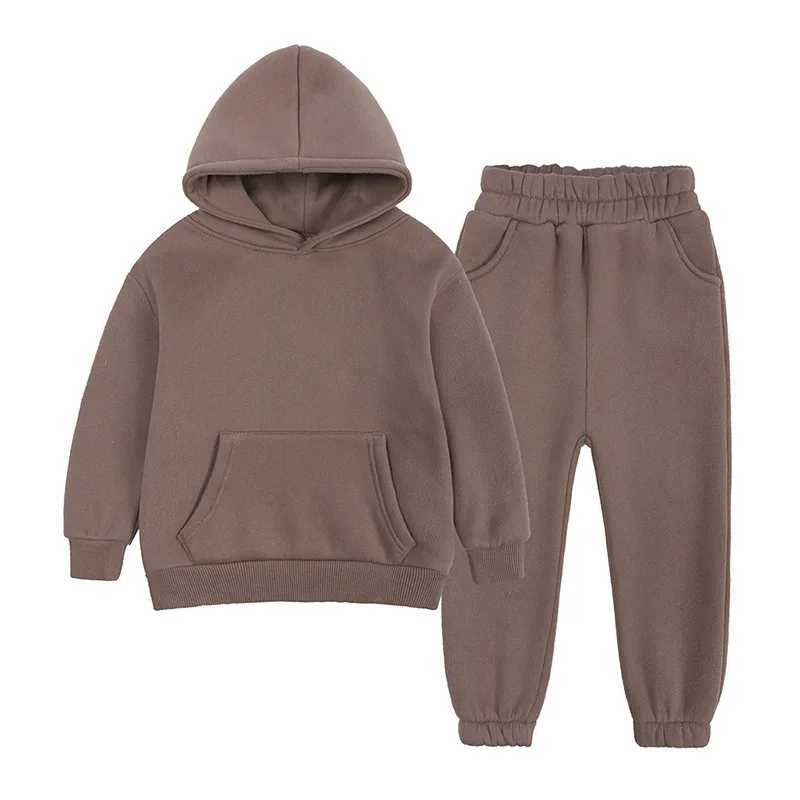 Clothing Sets Spring Autumn Clothing Set For Boys And Girls Cotton Hoody Outerwear Jackets Coat Pants 2Pcs Kids Tracksuit Children Clothes H241126