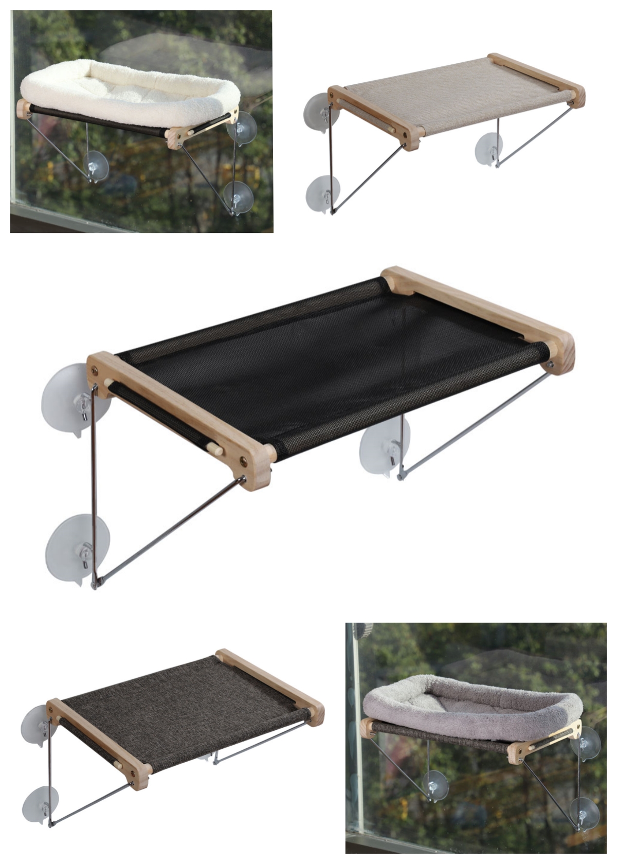 Sunbath Mounted Cat Window Perch cat hammock window with strong suction cups pet hammock bed