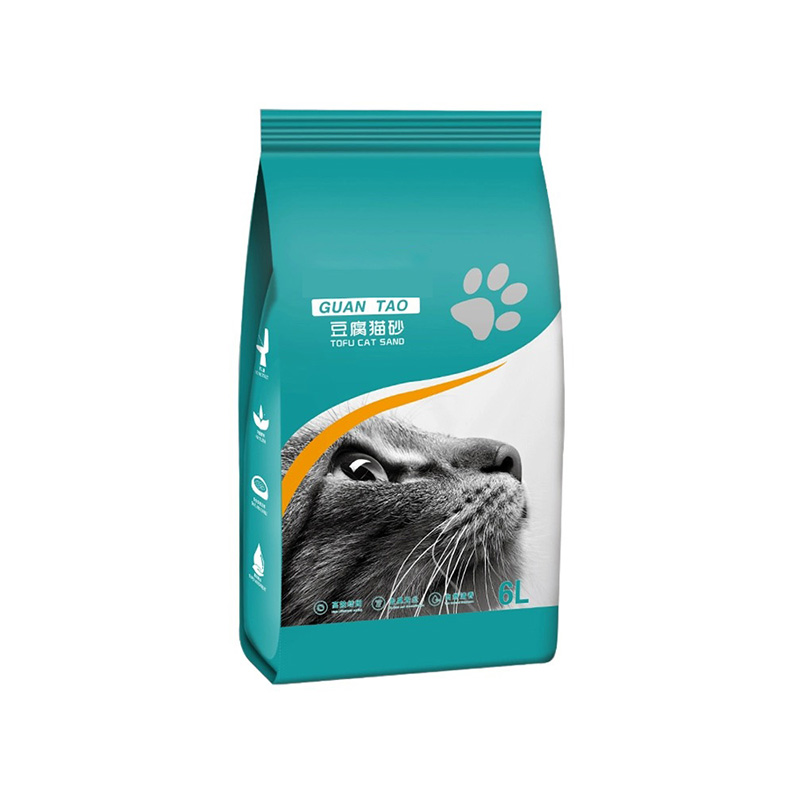 Premium Easy Clean Plant Cat Sand Green Tea Scent Non-Toxic Light Weight 6 L Plant Degradable Strong Clumping Tofu Cat Litter