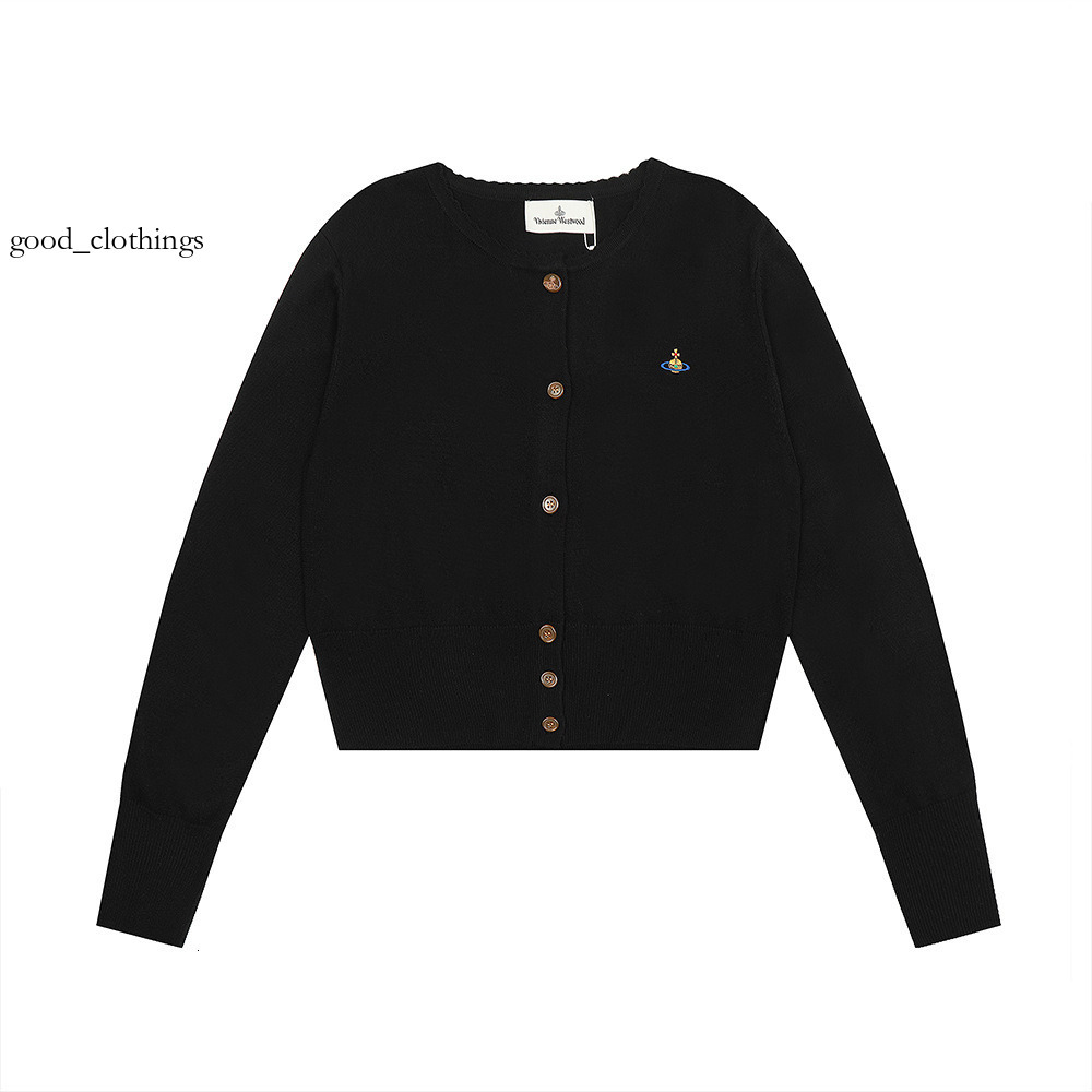 Viviennai Westwood Hoodie Tops Knitting Designer Sweater Women Vivenne Westwood Hoodie Saturn Pullover Collar Flat Top Cardigan Street Sweatshirt Clothes Ad5