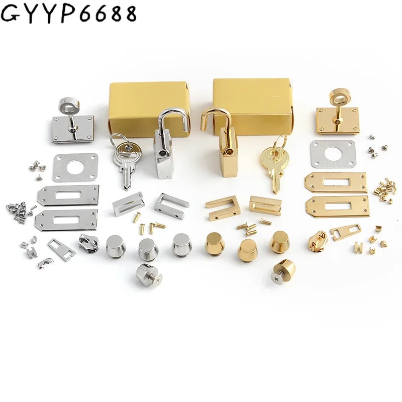 GoldSilver Stainless Steel Metal Rectangle Hanger Clasp Locks For DIY Craft Handbags Purse Bags Buckles Hardware Accessories 241125
