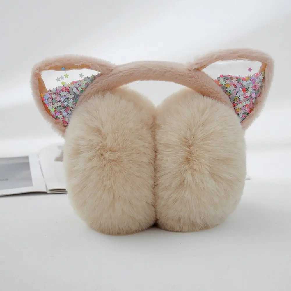 Winter Soft Warm Animal Earmuffs Foldable Cat Ears Ear Warmers Furry Fleece Ear Covers for Kids GirlsXJ241126