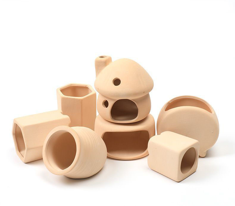 Aquarium Cave Shrimp Fish Tank Breeding Cave Terracotta Mushroom Shape Fish Tube Cave For Hiding Resting Playing