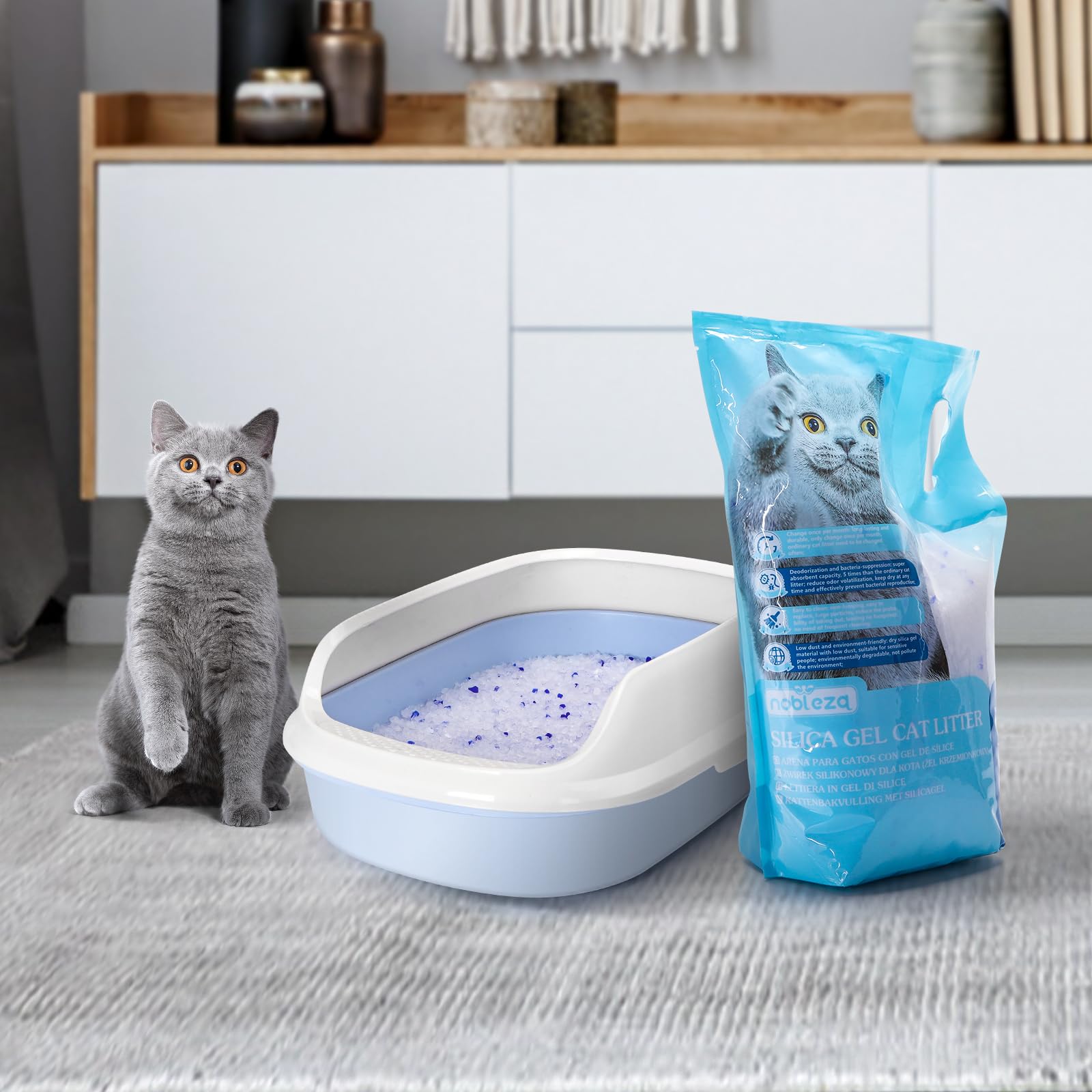 Silicate Crystals Cat Litter 7.6 L/3 kg - Highest Quality, Dust-free and Lump-Free, with Superior Odour Control