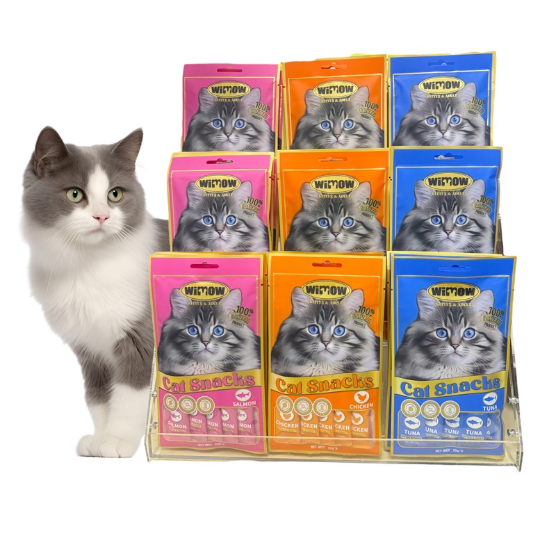 wimow Wholesale Treats Fresh Wet Other Pet Food Snacks Cat Nutritious Strips Hair Gill Promoting Canned Food