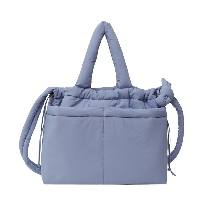Women Puffer Tote Bag Casual Handbag Large Capacity Soft Commuting Adjustable Strap Padded Shoulder Purse Chic Hobo 241125