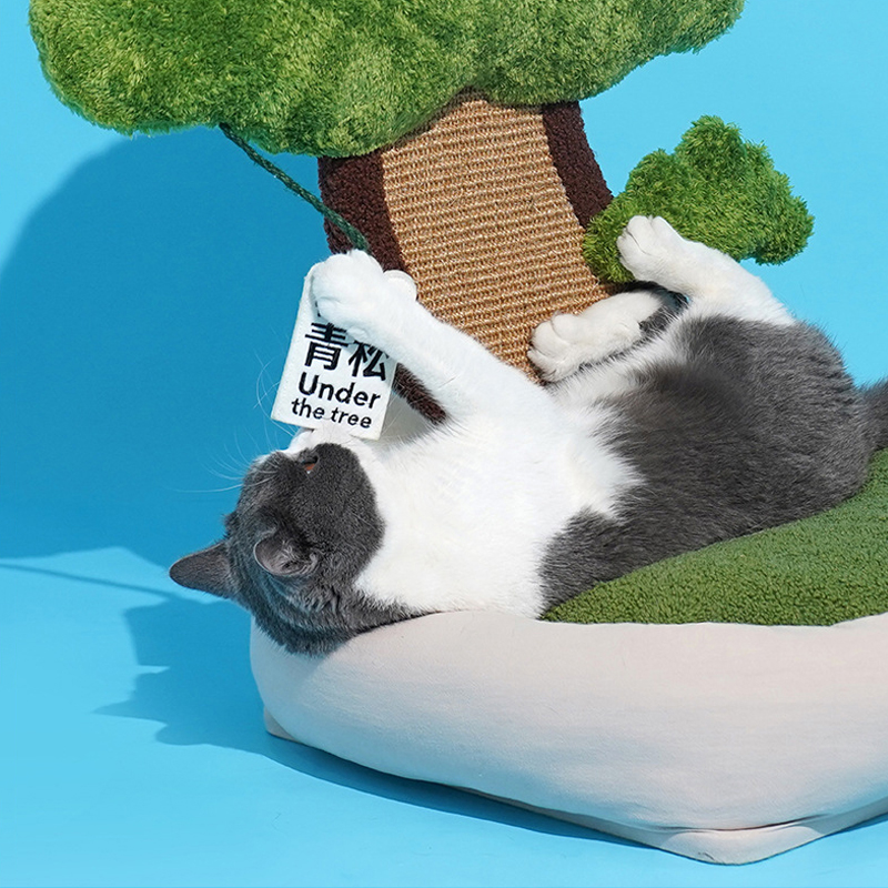 New Design Funny Bite Resistant Cat Scratch Tree Warm Pet Cat Nest Sisal Cat Scratch Board