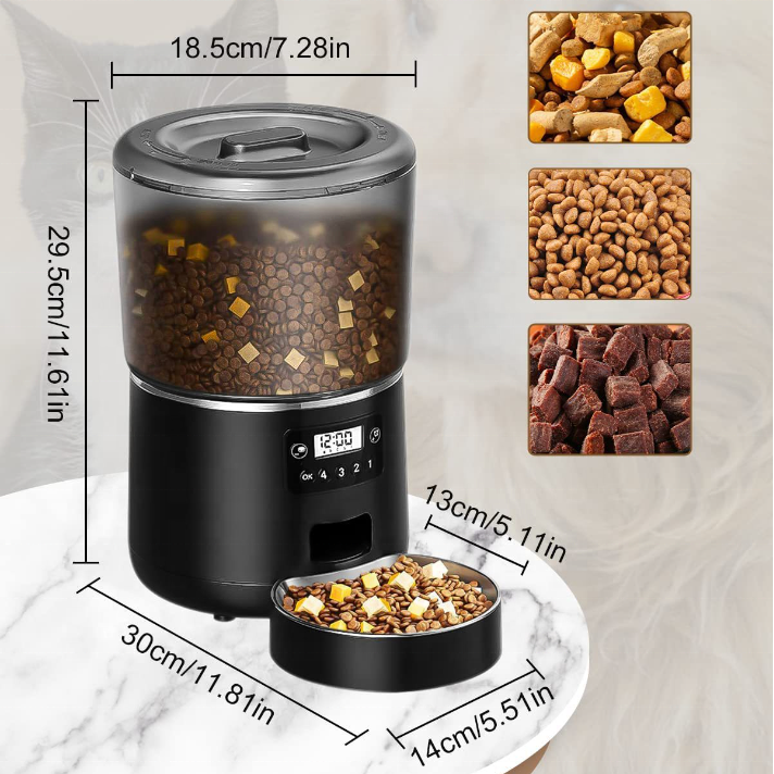 OF Hot Sale Automatic Wifi Mobile Phone Remote Control Smart 4L Dogs Cats Food Dispenser Smart Pet Feeder