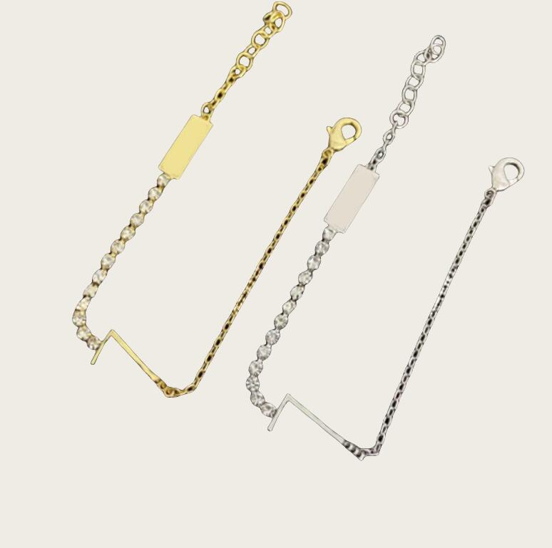 Vintage mens bracelet designer jewelry womens designer bracelet diamond luxury charm bracelet simple plated gold rose gold silver color famous letters zb108