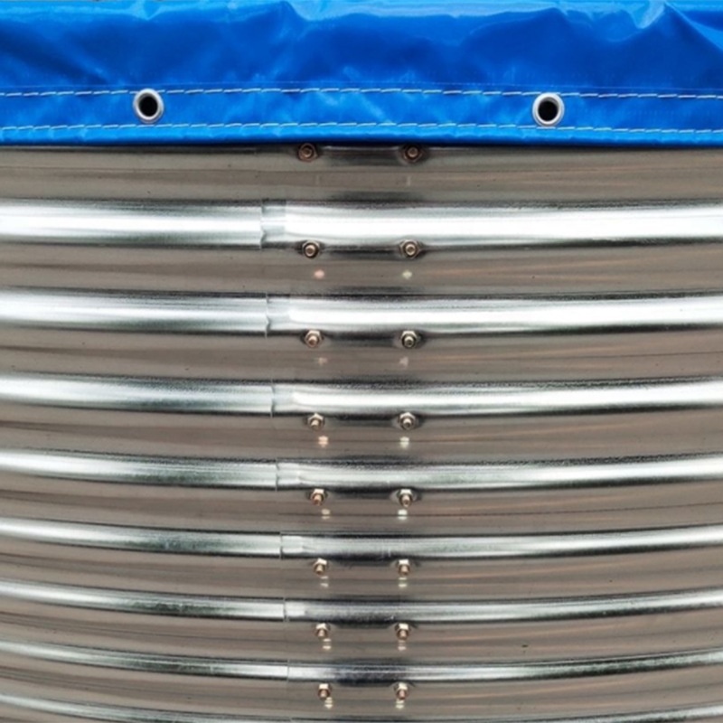 Galvanized canvas pond Large agricultural storage pond High density aquaculture pvc tarpaulin fish tank farming