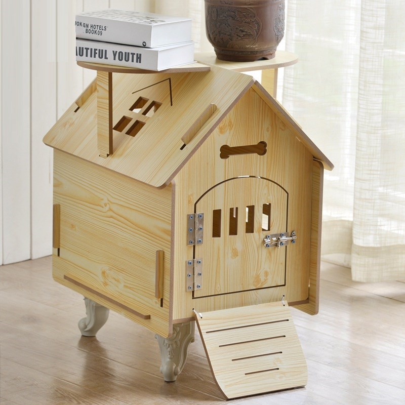Indoor Pet Cat Dog House Hot Selling Wooden Factory Wholesale Collapsible Folding Custom Logo Carton Box Customized Sustainable