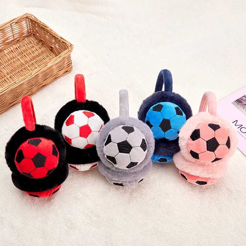Kids Cute Football Earmuffs Winter Outdoor Travel Cold-proof Ear C Warmer Thickened Warm Ear Muffs for Baby Boy GirlXJ241126