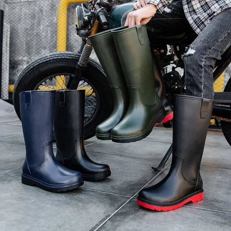 Mens rainproof boots waterproof agricultural mens shoes high and long mud Galohes urban rubber original wear-resistant 241126