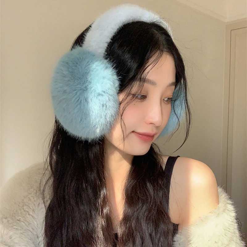 Solid Color Soft Plush Ear Warmer Winter Warm Earmuffs Fashion Ear Cover Outdoor Cold Protection Ear-Muffs Folding EarflXJ241126
