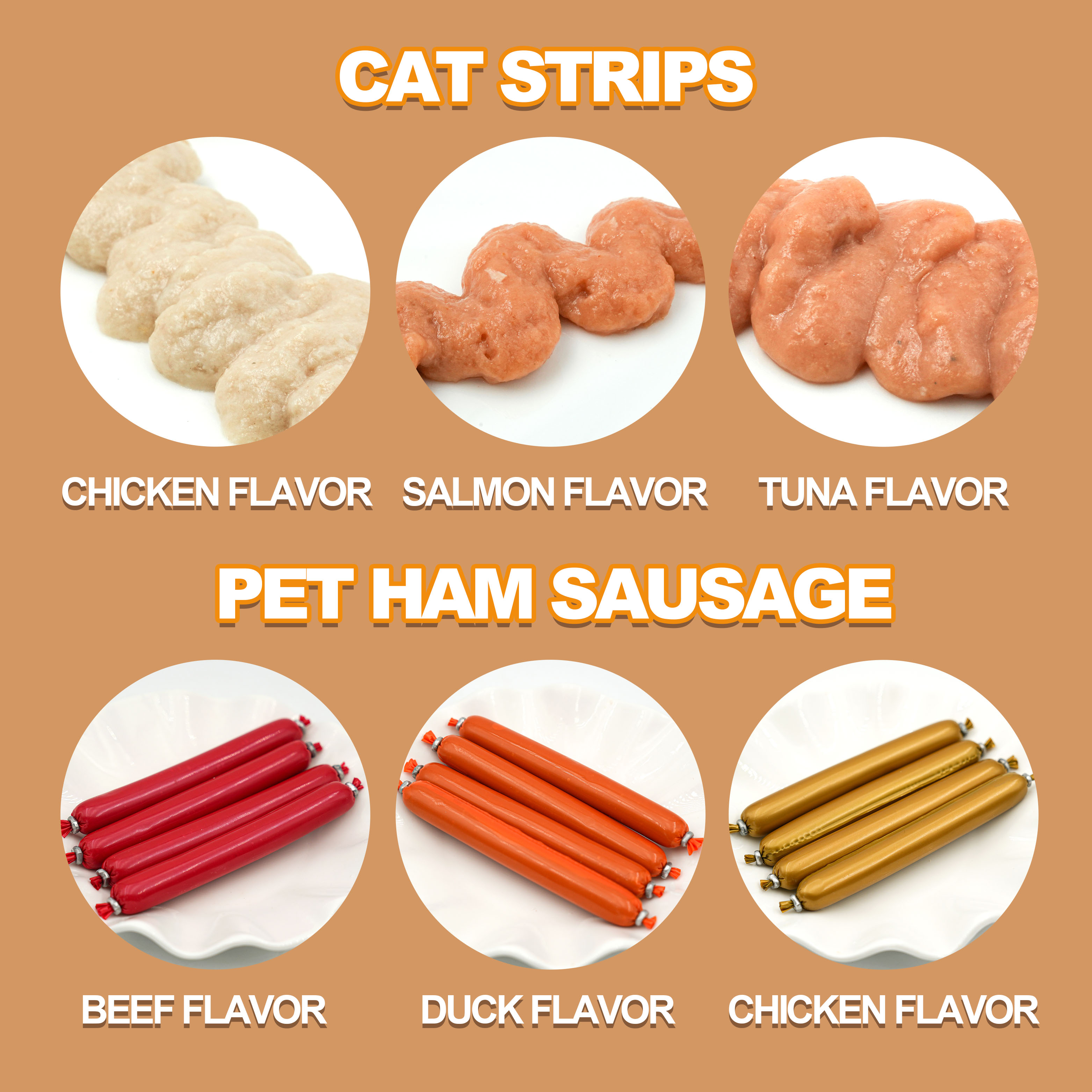 Beat Quality Natural Chicken Meat Pet Snacks and Treats Pet Ham Sausage with High Nutrition