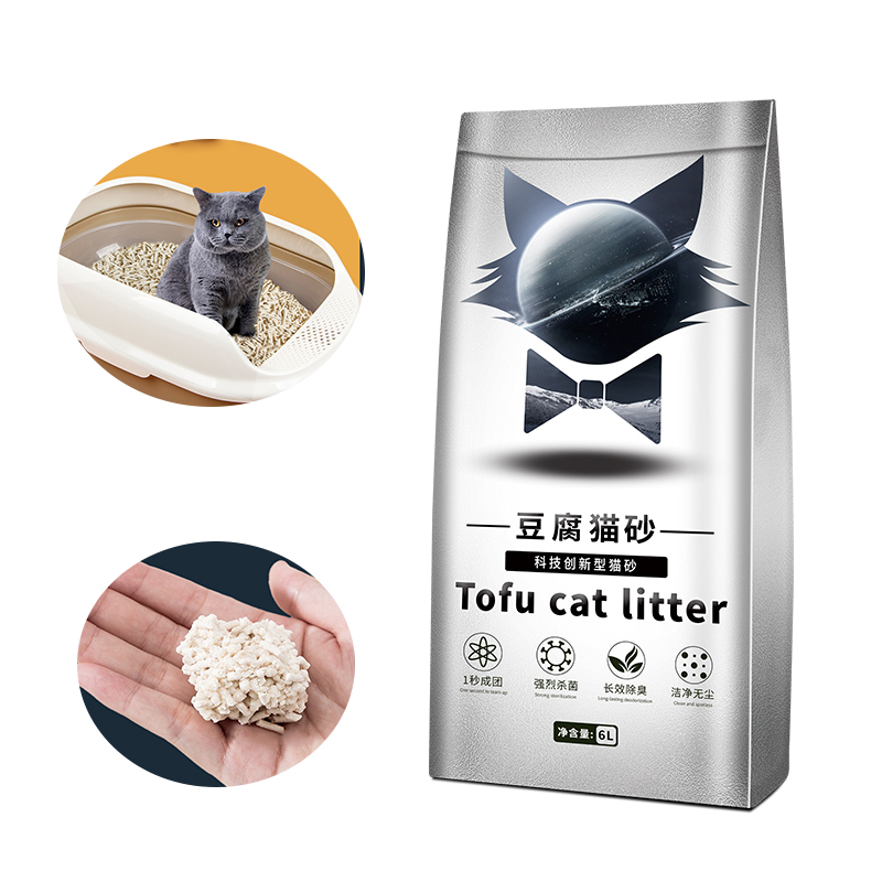 6L Tofu Cat Litter Biodegradable Natural Tofu Cat Litter Deodorizing Cat Litter