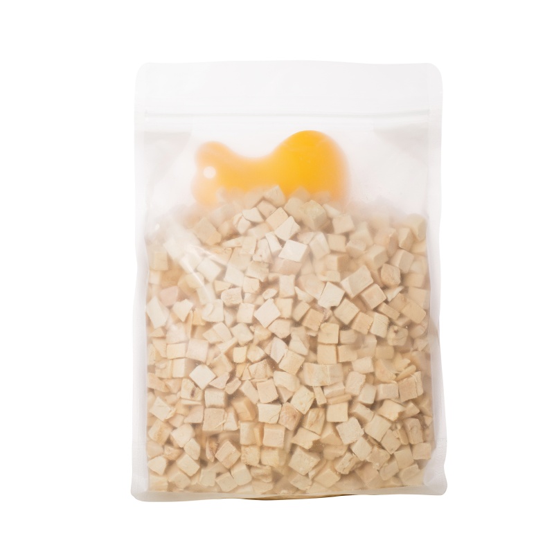 Bag of cat food freeze-dried chicken pellets pet chicken breast nutritionally fattening hair gills dog and cat food