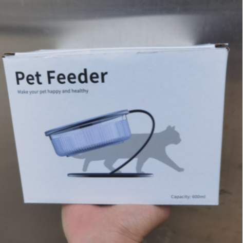 Custom Orthopedic 15 Tilted Stand Feeder Wholesale Abs Plastic Small Dogs Puppy Water Feeding Raised Food Elevated Cat Bowl