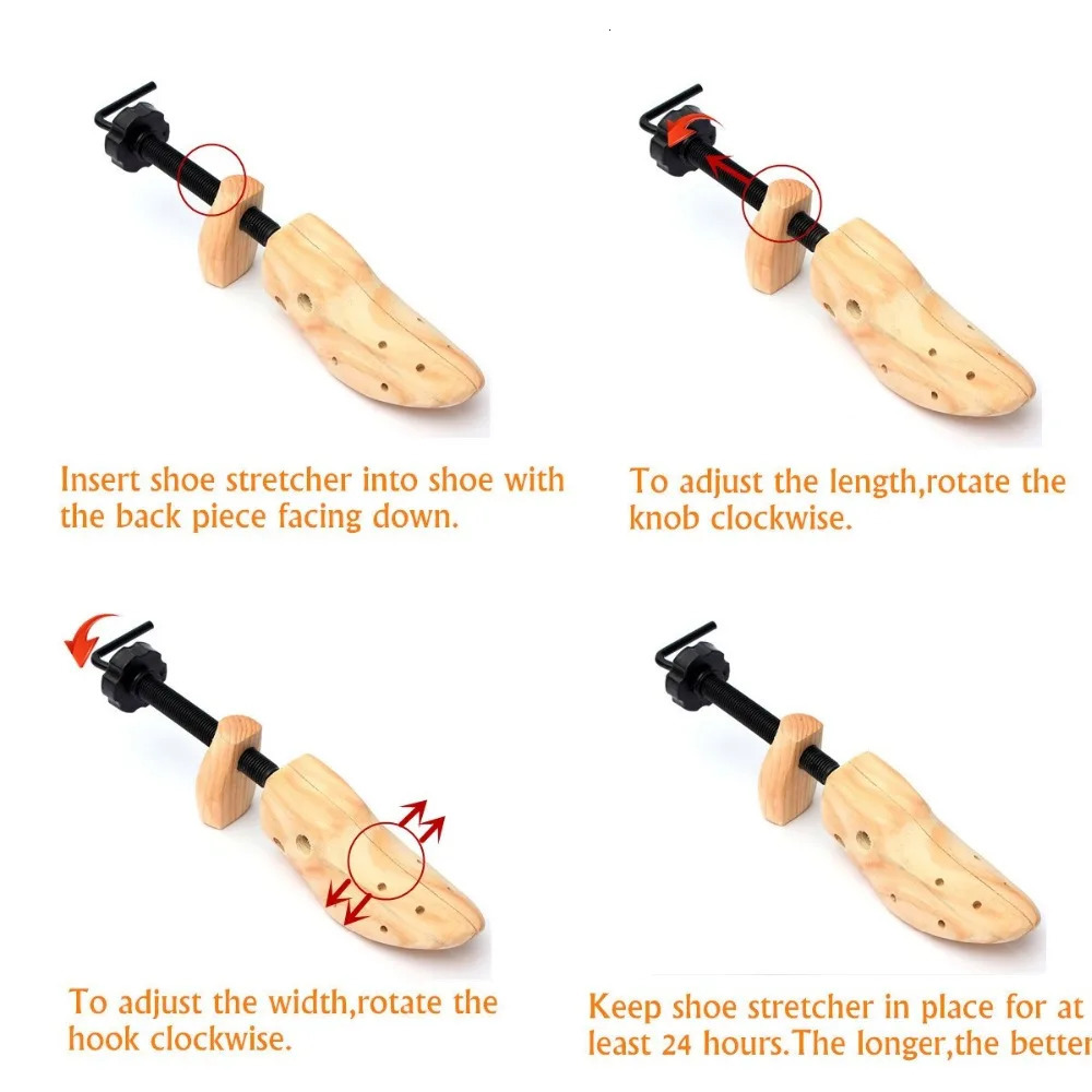 ZGZJYW shoe stretching wooden shoe tree frame adjustable flat pump shoe expansion machine tree size S/M/L womens 241126