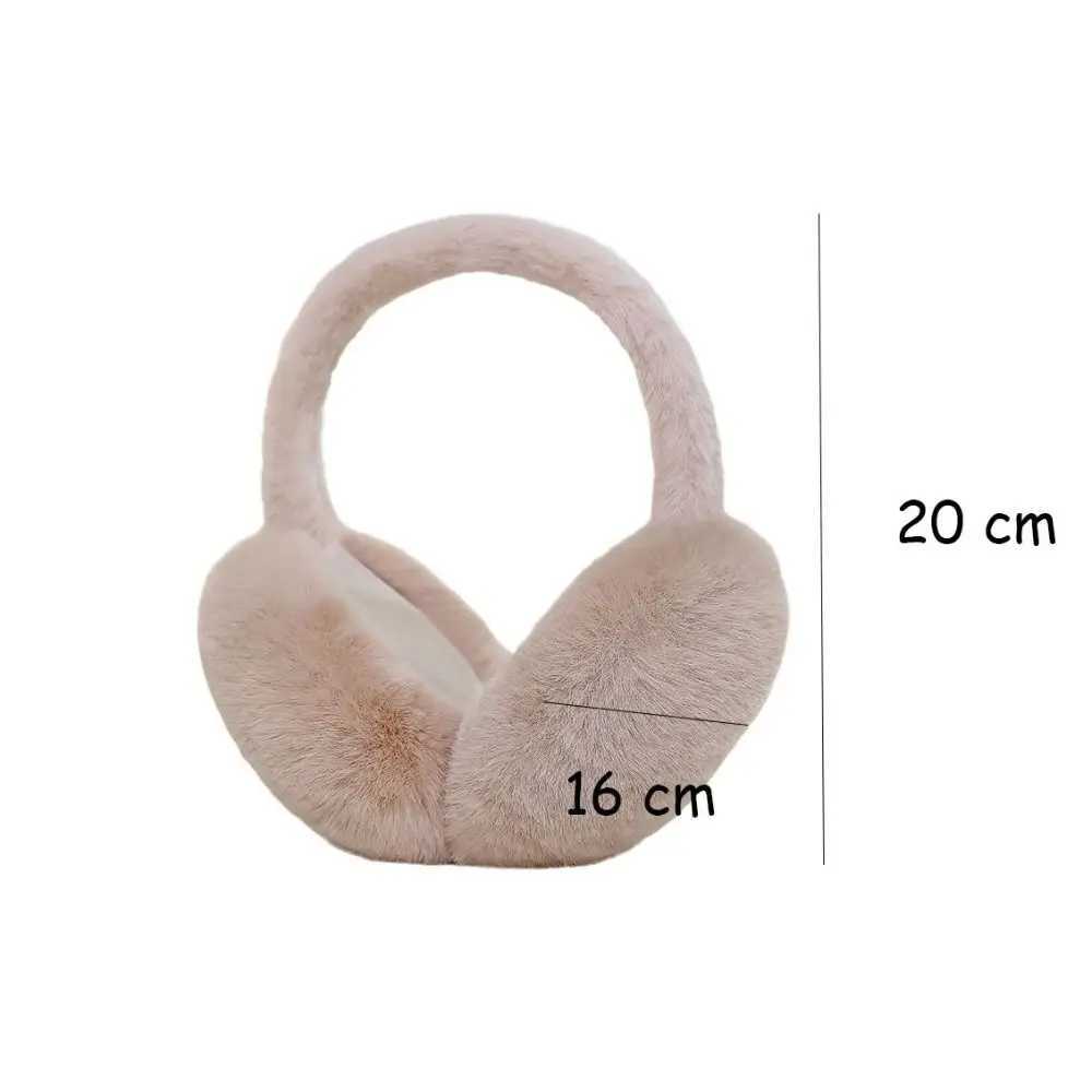 Fashionable autumn and winter earmuffs for women plush solid color adjustable warm folding earmuffs W241126