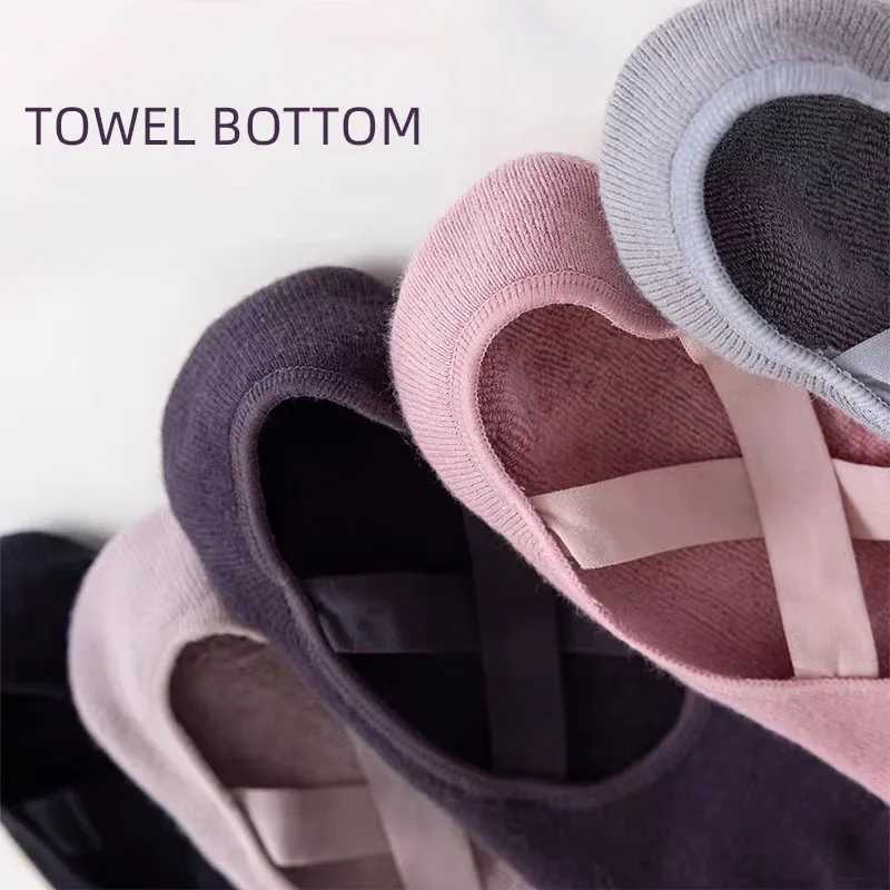 Yoga Socks Women Cotton Silicone Non-slip Pilates Grip Towel No-Show Barre SockXJ241125