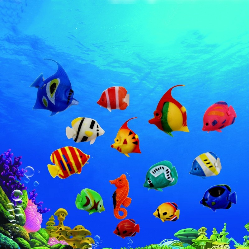 Wholesale Fish Tank Landscaping Simulation Plastic Fish Jellyfish Aquarium Decorative Artifical Fish