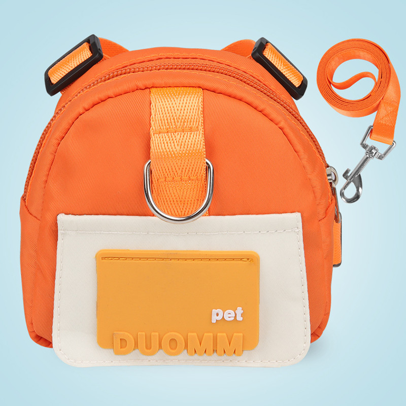 Wholesale Puppy Dog Cute Animal Back Pack Saddle Bags with Lead Adjustable Pet Backpack Harness with Leash for Outdoor Walking