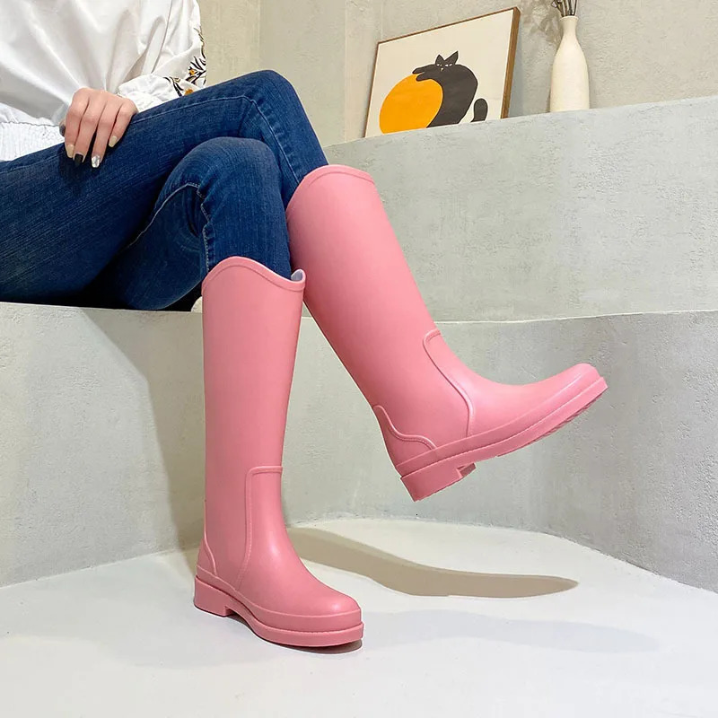 Womens high rubber boots waterproof work garden Galohes womens rain boots Botas De Caza Espanolas womens rain boots 241126