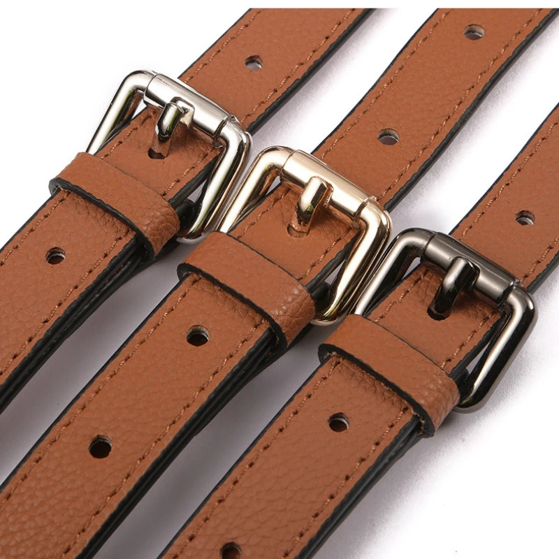 Lychee Pattern Leather Shoulder Bag Straps for Handbags Strap Handle Replacement Belt DIY Accessories Gold Buckle 241125