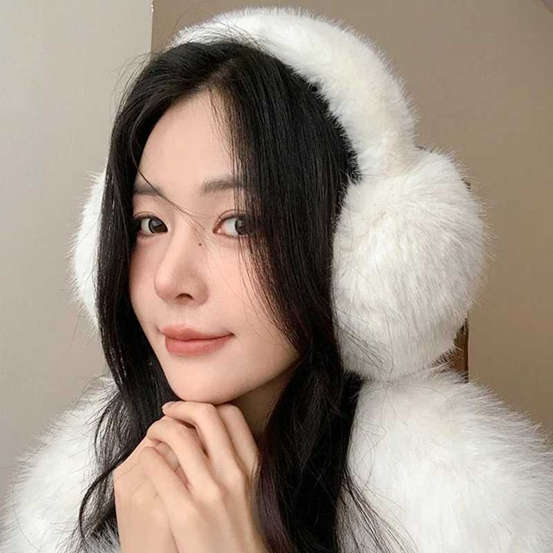 Soft Plush Ear Warmer Winter Earmuffs for Women Men Fashion Solid Color Earfl Outdoor Cold Protection Ear-Muffs Ear CoverXJ241126