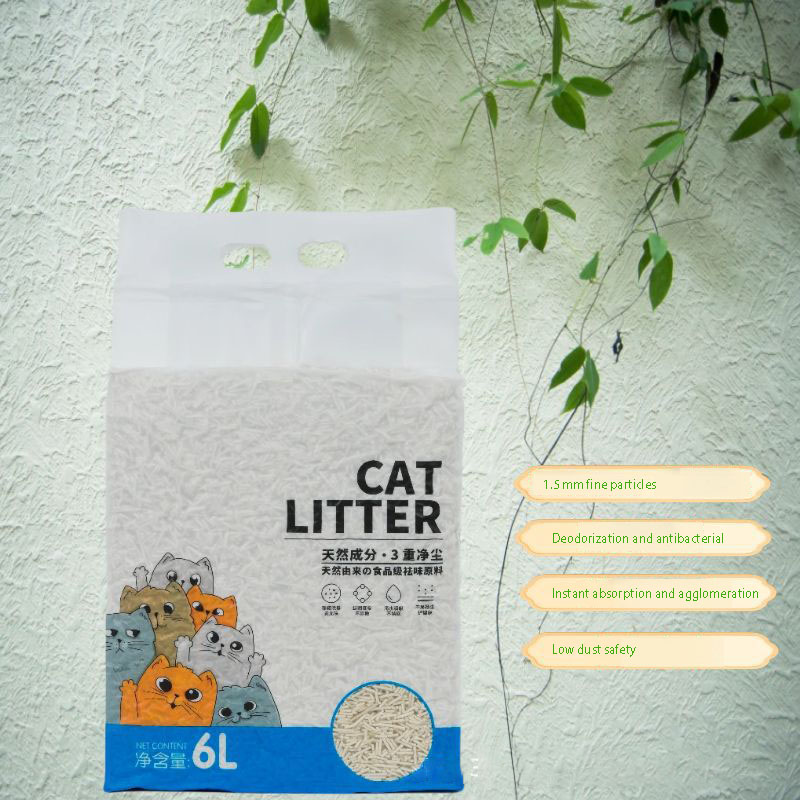 MOFESIPI Tofu Cat Litter Deodorizing Wholesale Dust-free Water Absorbing Clumping Vacuum Packaging milk flavored