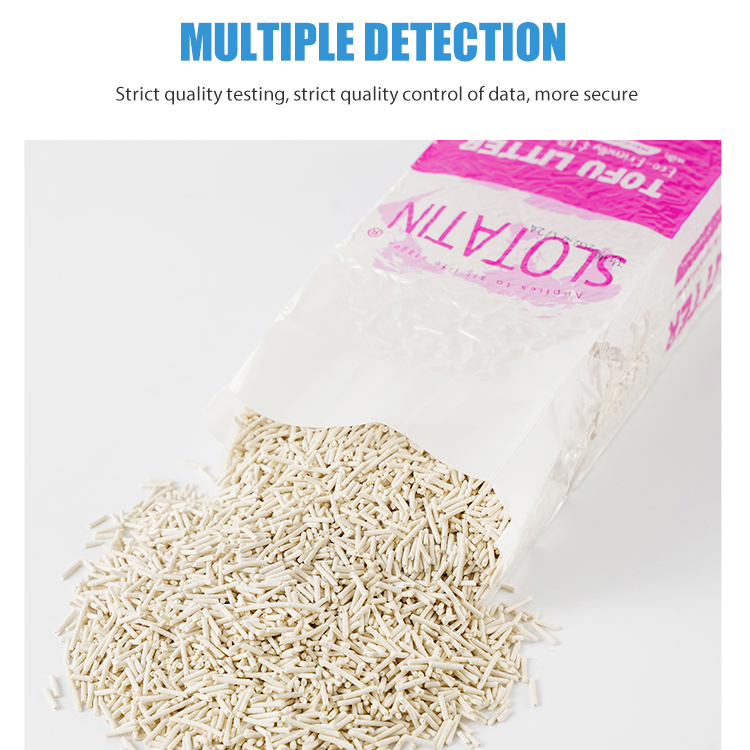 Factory Selling 2.5kg 1.5mm Rose Fragrance Cat Litter Tofu Not Easy To Scatter Flushable Toilet Tofu Cat Litter