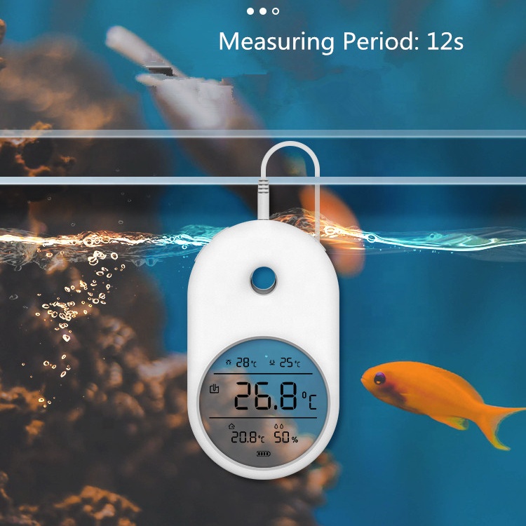 LCD Digital Aquarium Thermometer Fish tank thermometer aquarium accessory water indoor humidity 3 in 1 thermometer