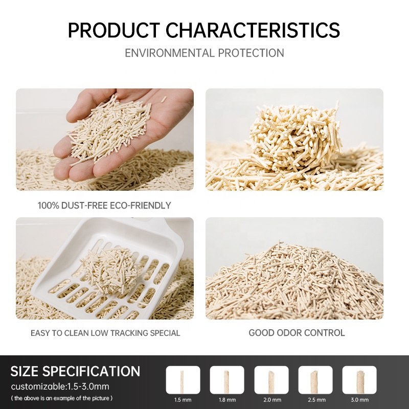 Chinese Manufacturer Wholesale Tofu Cat Litter Natural Unscented Tofu Cat Litter Non-Stimulating