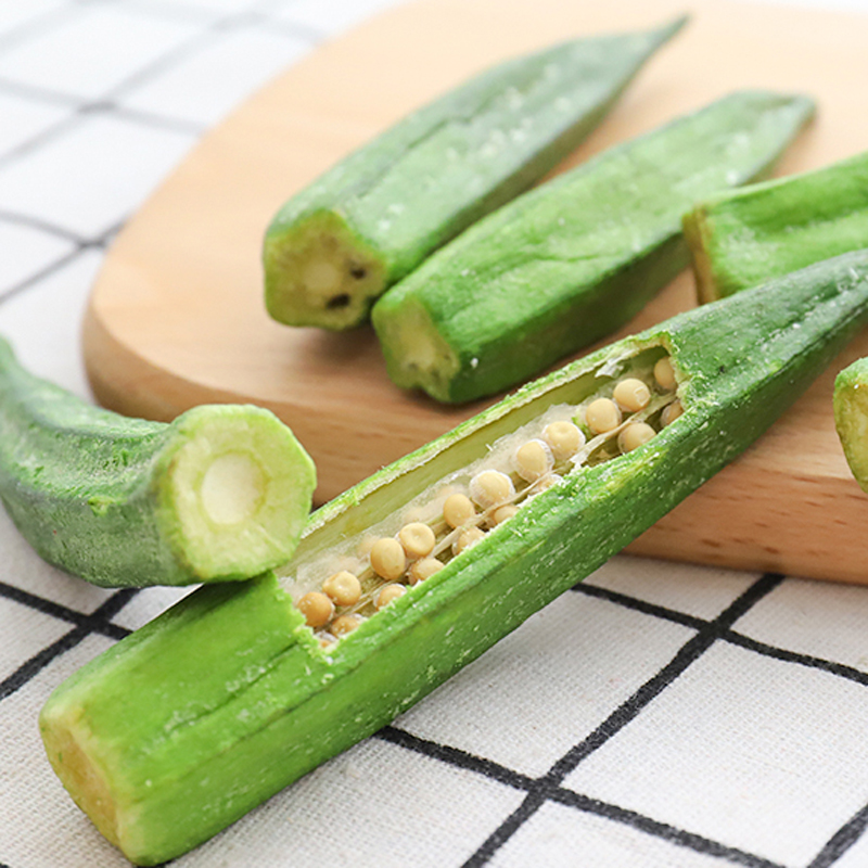 Wholesale pet food Freeze-dried dog treats Freeze-dried okra Freeze-dried vegetable dog food dog snacks