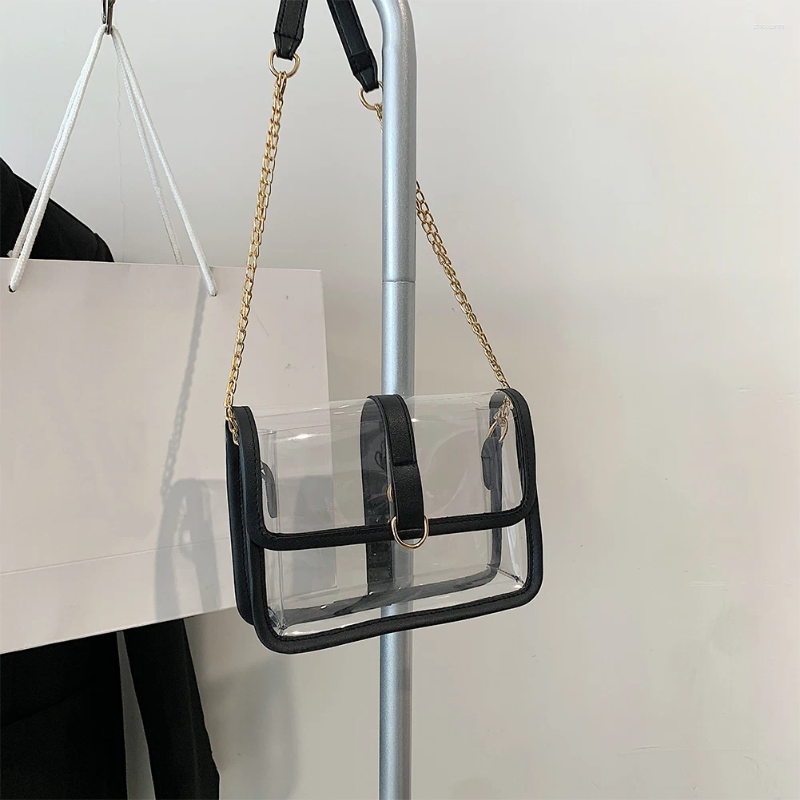 2025 NEW Totes Transparent Shoulder Bag Waterproof Chic Sg PVC See Through Detachable Strap For Working And Concert zhanyishengli