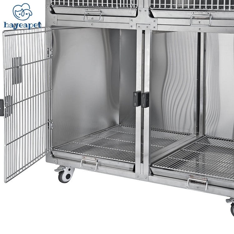 Hayeapet China Made Vet Stainless Steel small animal Acrylic Show Case Pet display Cage for pet shops clinics HCB-102 show
