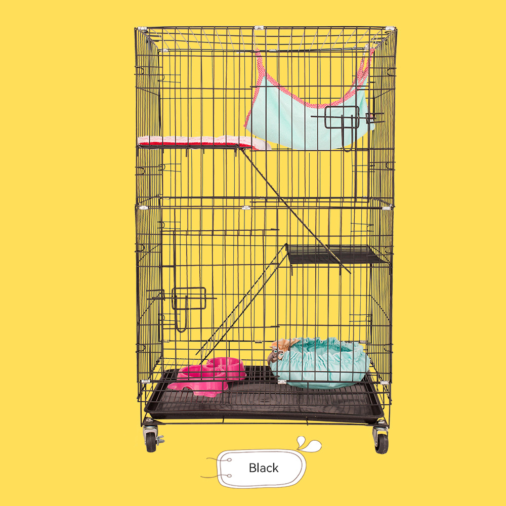 Hot Sale Folding Cat Cages Collapsable Carriers Cage Veterinary Cheap Pet House Cat Dog Cage Medium