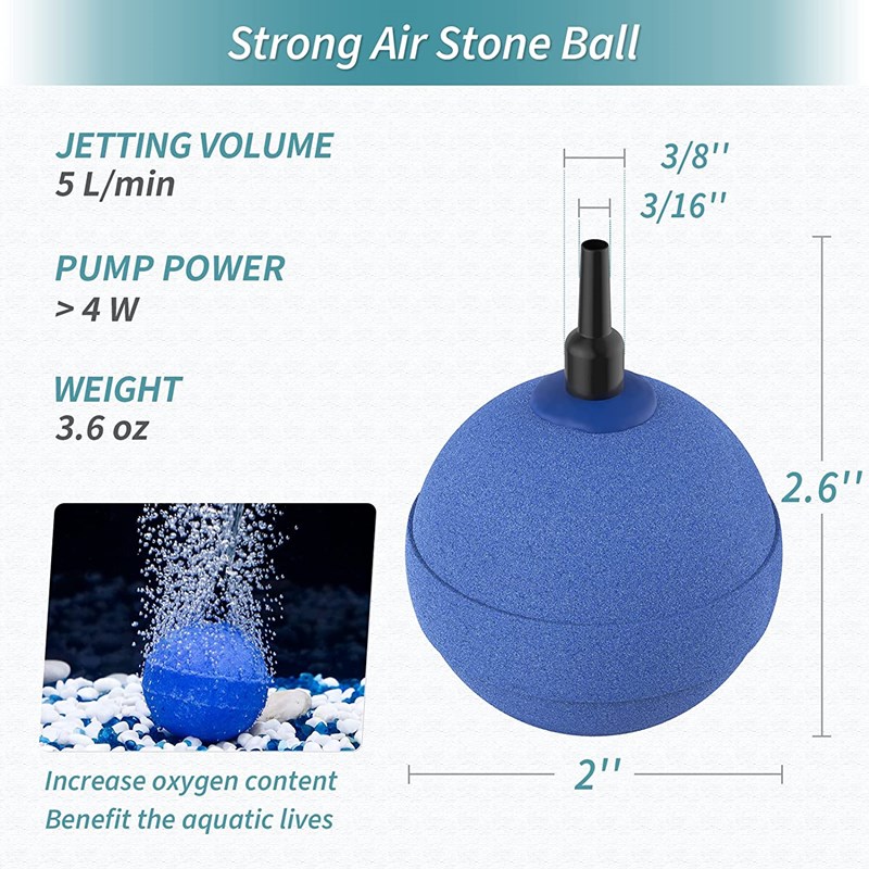 Oxygen Aerator Diffusion Aquarium Air Bubble Diffuser Stone Round In Bulk